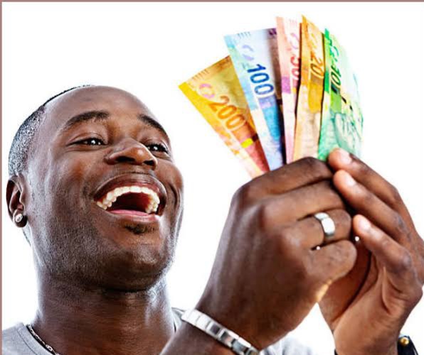 Happy client with South African Rand